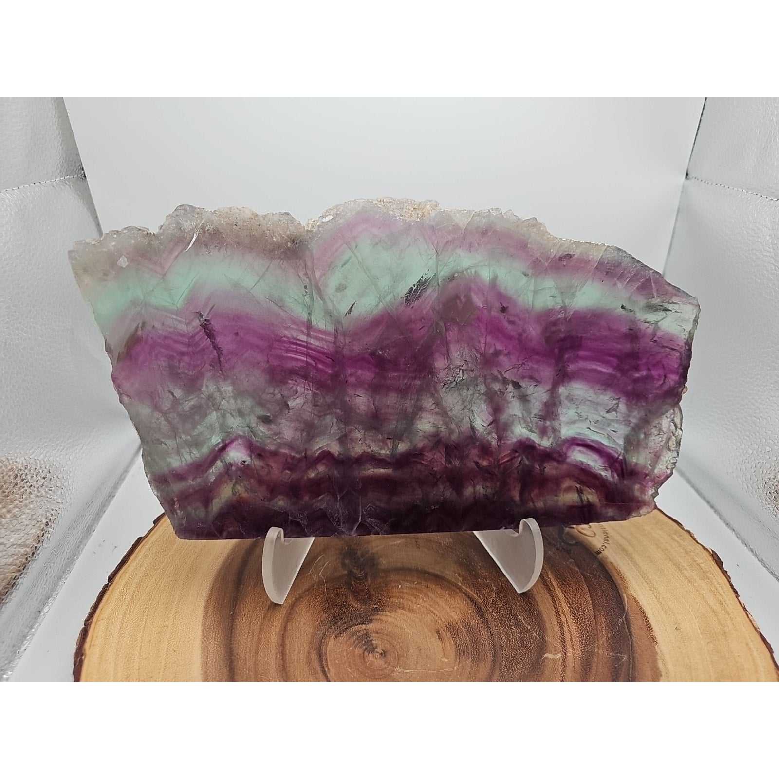 5.7LB Natural Fluorite Quartz Crystal Sheet - Vitreous Mineral Specimen | CrystalCloud Company