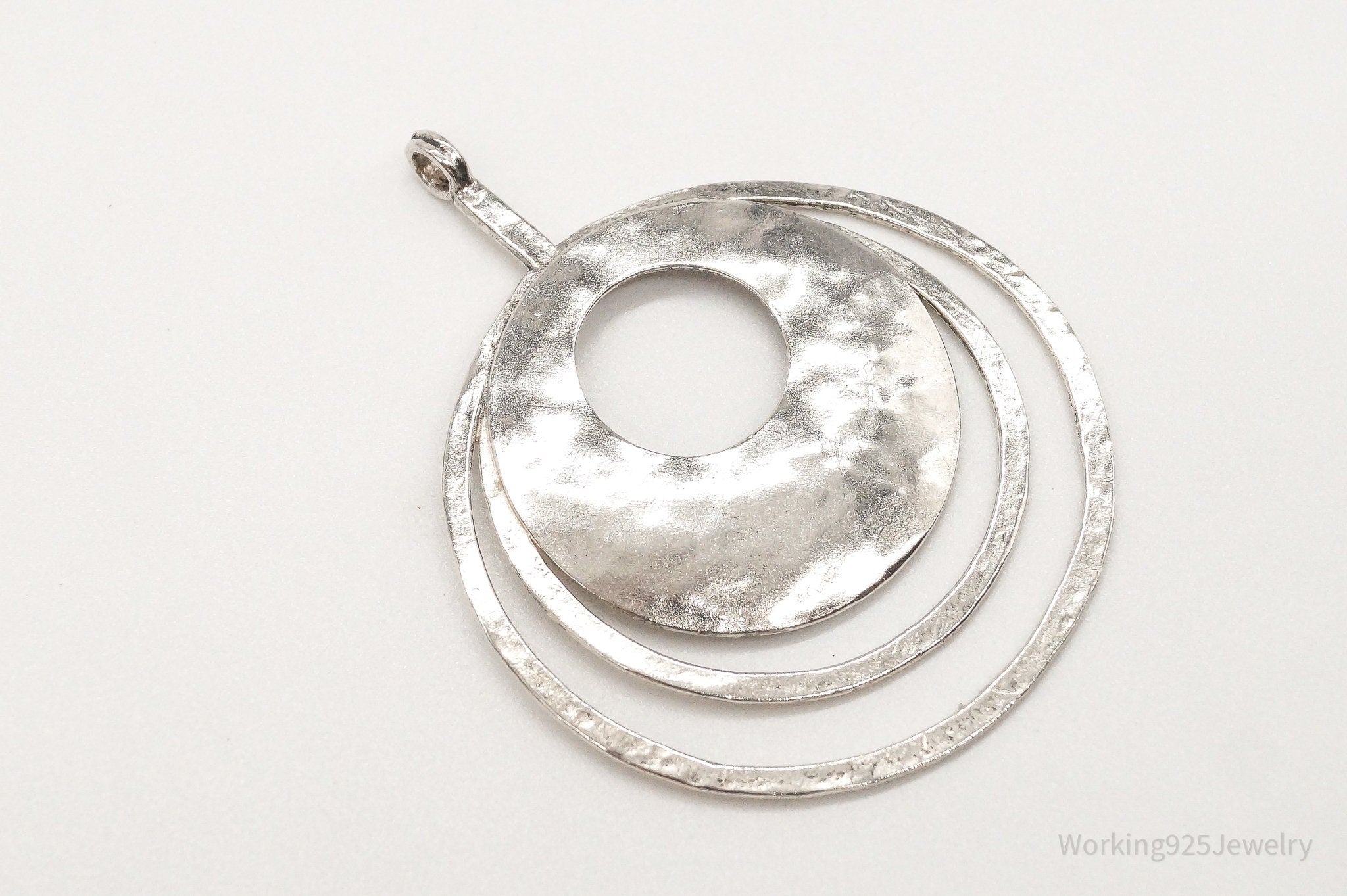 Retired Silpada Hammered Rings Sterling Silver Pendant | Jewelry > Necklaces > Pendants | Wiccan Center
