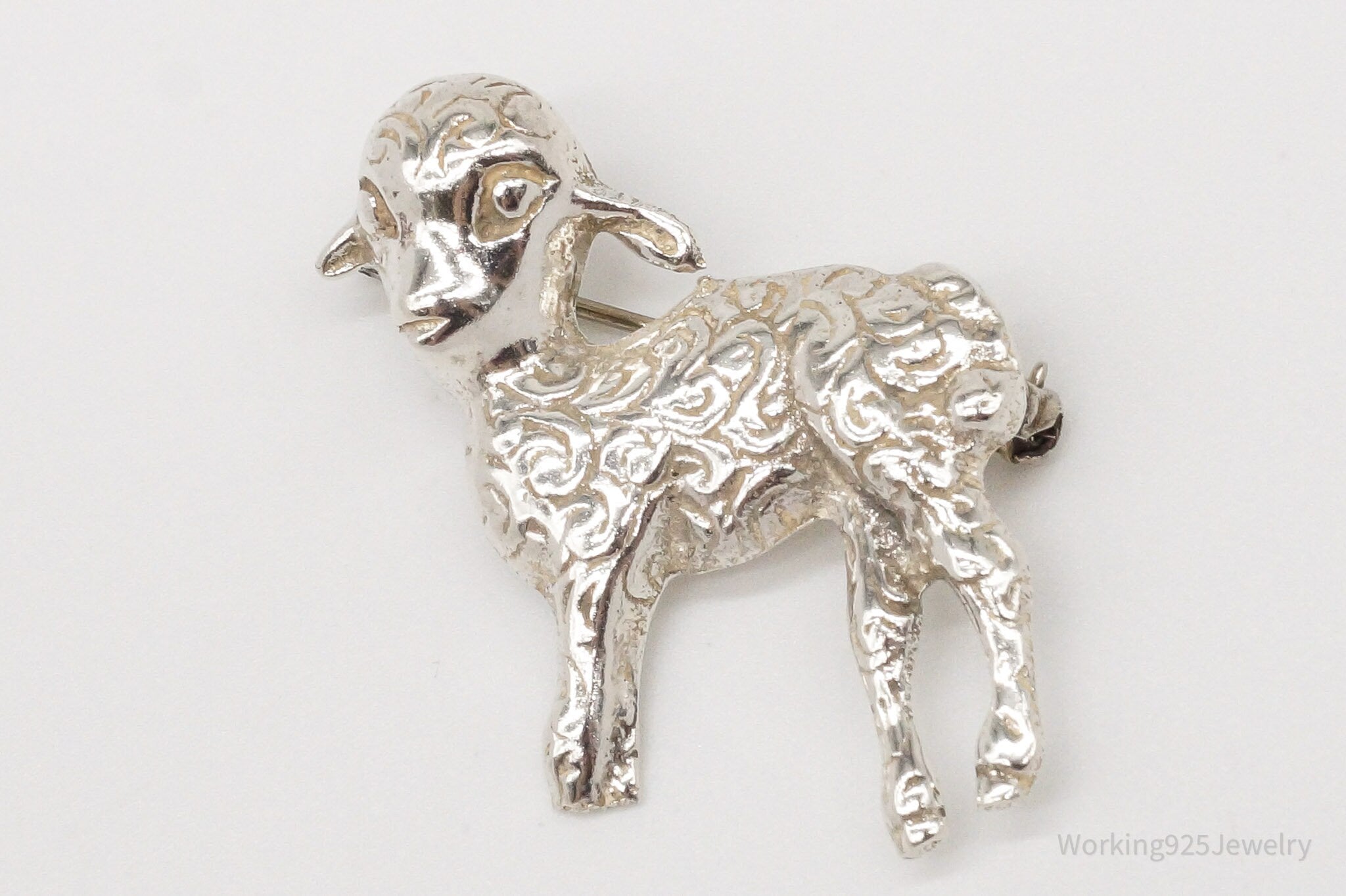 Antique Lamb Sheep Sterling Silver Brooch Pin | Jewelry > Brooches, Pins & Clips | Wiccan Center