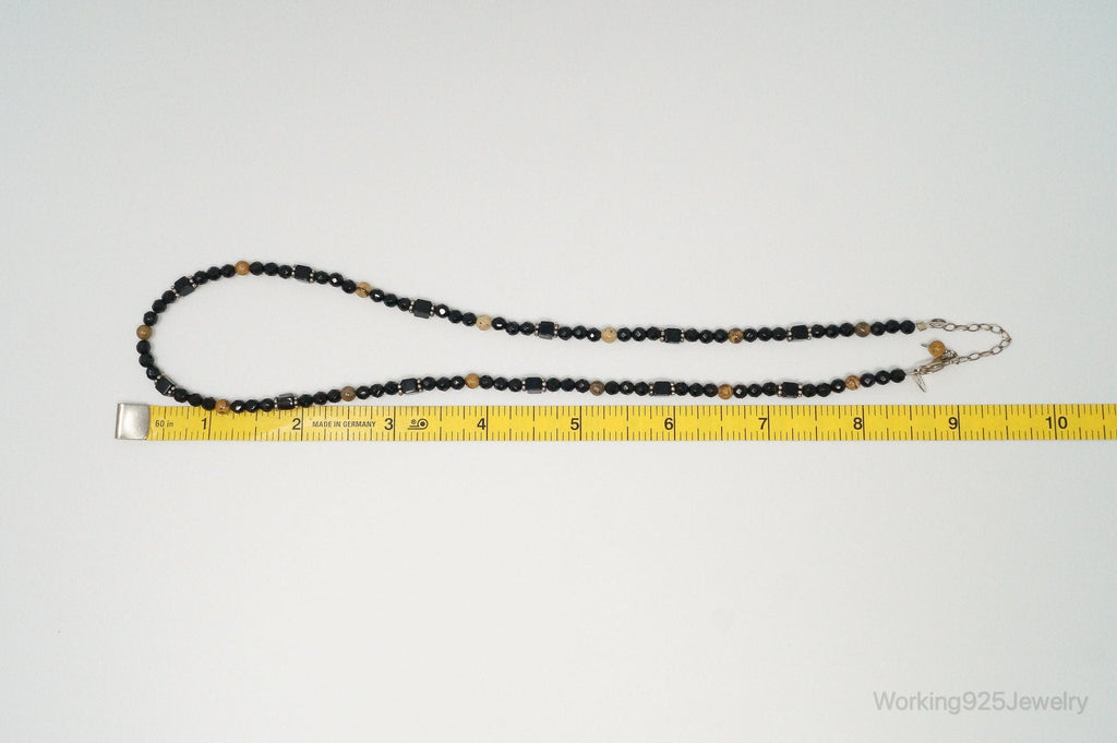 Designer SAJEN Black Onyx Jasper Beads Sterling Silver Necklace | Jewelry > Necklaces > Pendants | Wiccan Center