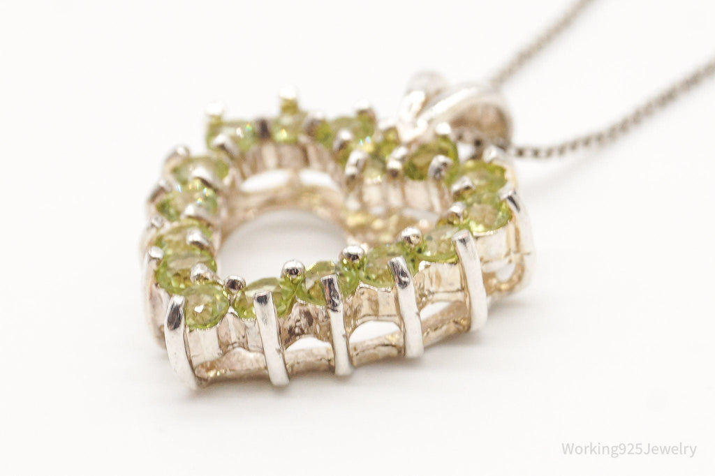 Vintage Designer DBJ Heart Peridot Sterling Silver Necklace | Jewelry > Necklaces > Pendants | Wiccan Center