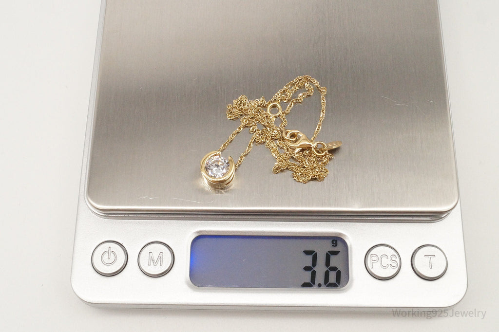 Designer Milor Gold Vermeil Cubic Zirconia Sterling Silver Necklace | Jewelry > Necklaces > Pendants | Wiccan Center