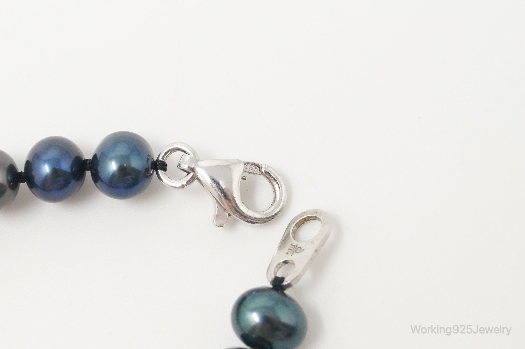Vintage Tahitian Pearl Cubic Zirconia Sterling Silver String Necklace | Jewelry > Necklaces > Pendants | Wiccan Center