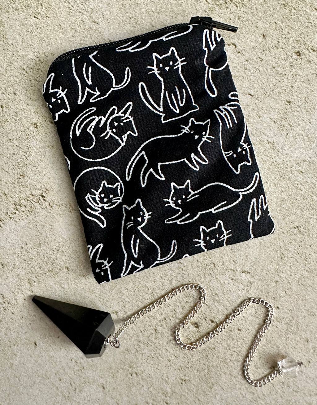 Cats Mojo Bag - Pendulum Bag - Crystal Storage Bag