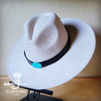 **Brown Cognac or Black Leather Hat Band Only w/ Turquoise Slab 950x | Hat Band | Wiccan Center