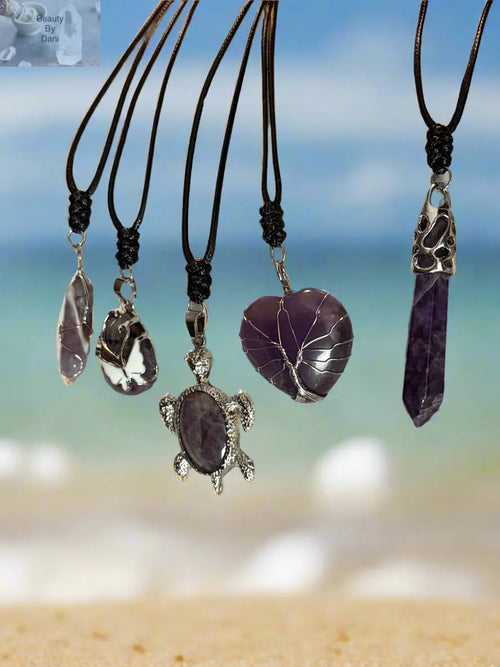 Adjustable Amethyst Pendant Necklace | Necklace | Wiccan Center
