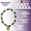 Heart Chakra Stretch Bracelet (8mm) | Beaded Stretch Bracelet | Wiccan Center