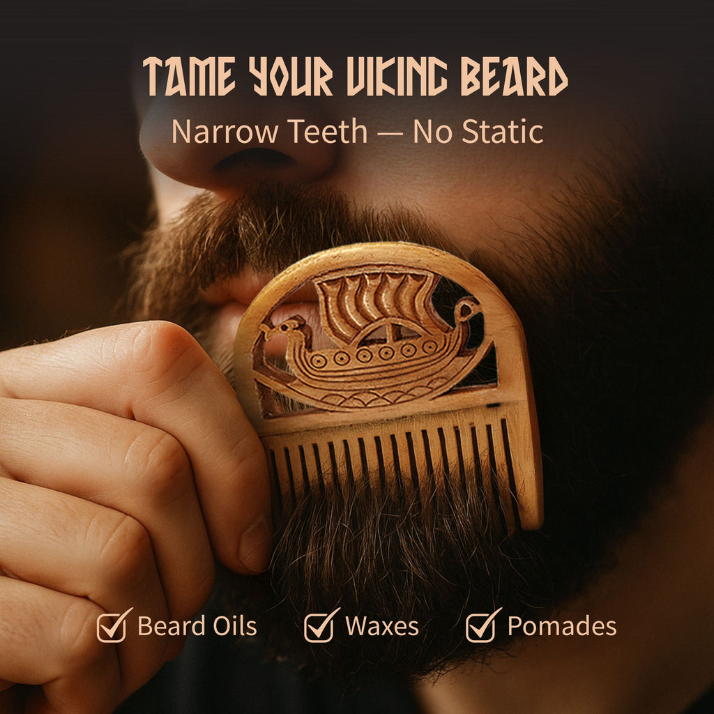 Bone Beard Comb – Viking Drakkar Longship Comb