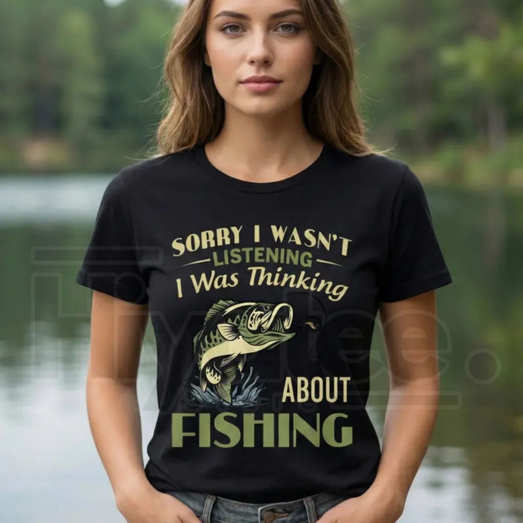 "Sorry I Wasn't Listening" – Funny Vintage Bass Fishing Unisex Top | T-Shirt | Wiccan Center