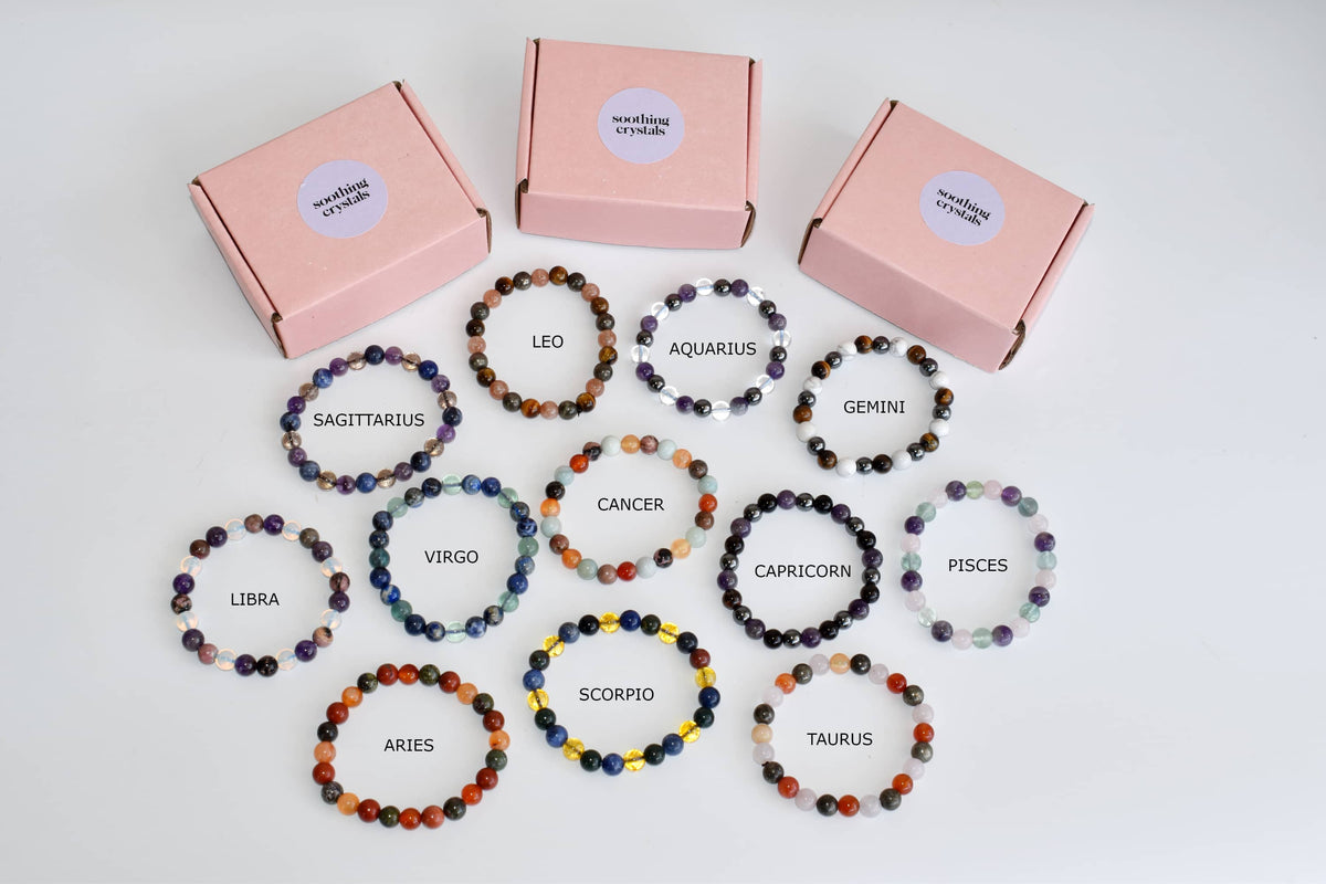 Capricorn Zodiac Crystal Bracelet, Capricorn Gifts | Bracelets | Wiccan Center