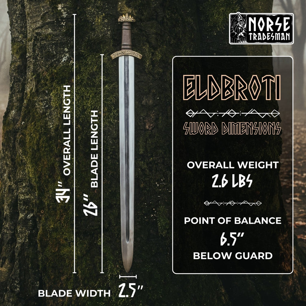 Viking Sword "Eldbroti" – Spring Steel Replica | Armory | Wiccan Center