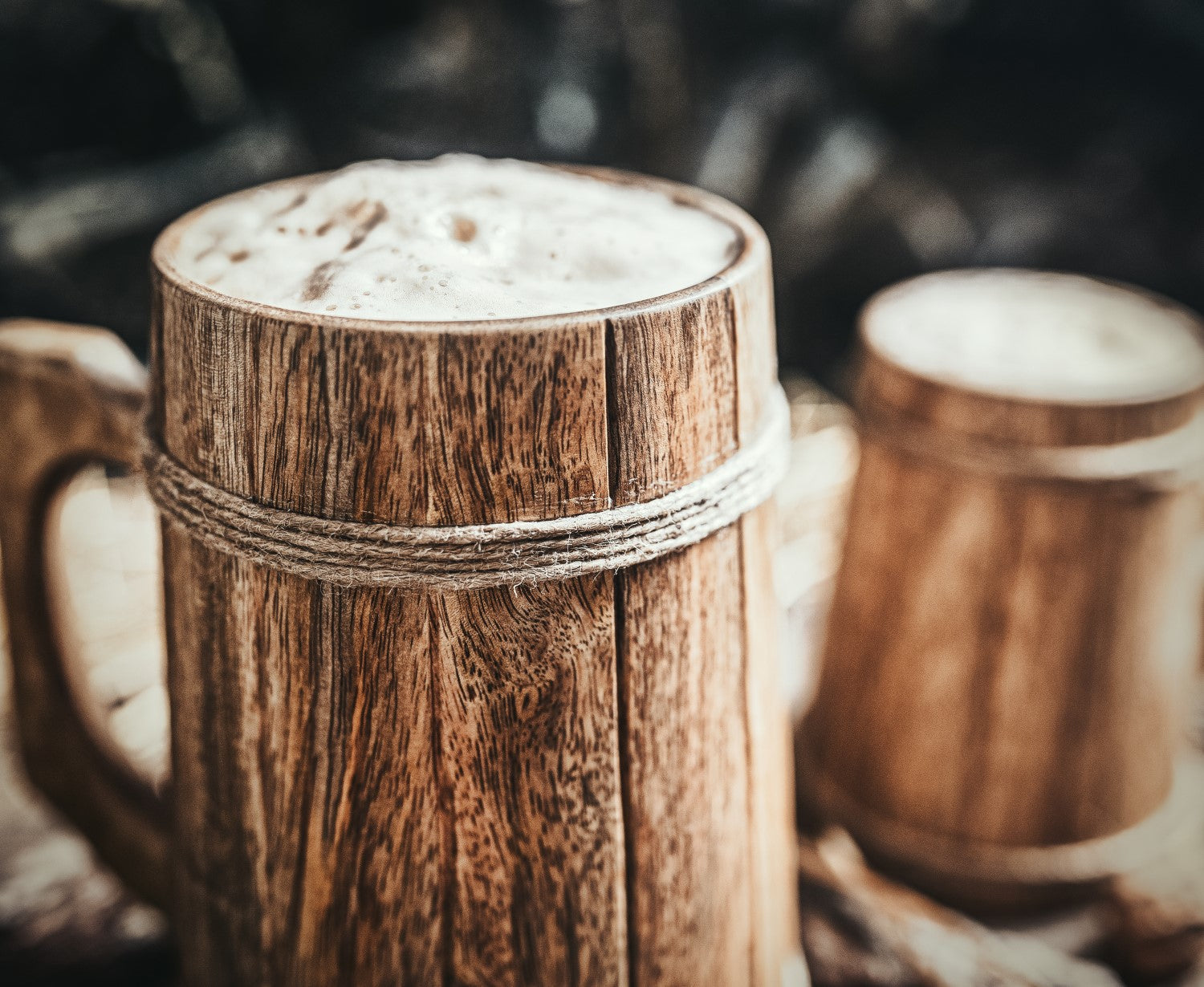 Viking Wooden Tankard – Handcrafted Mango Wood Beer Mug