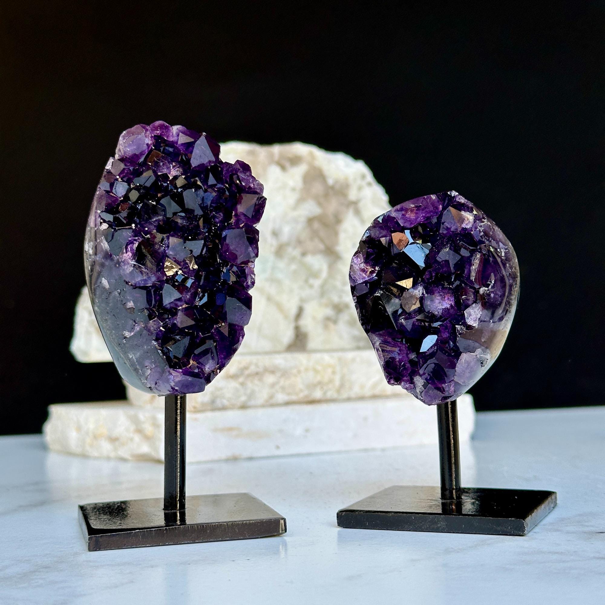 4 Inch Amethyst Crystals on Metal Stand. | | Wiccan Center