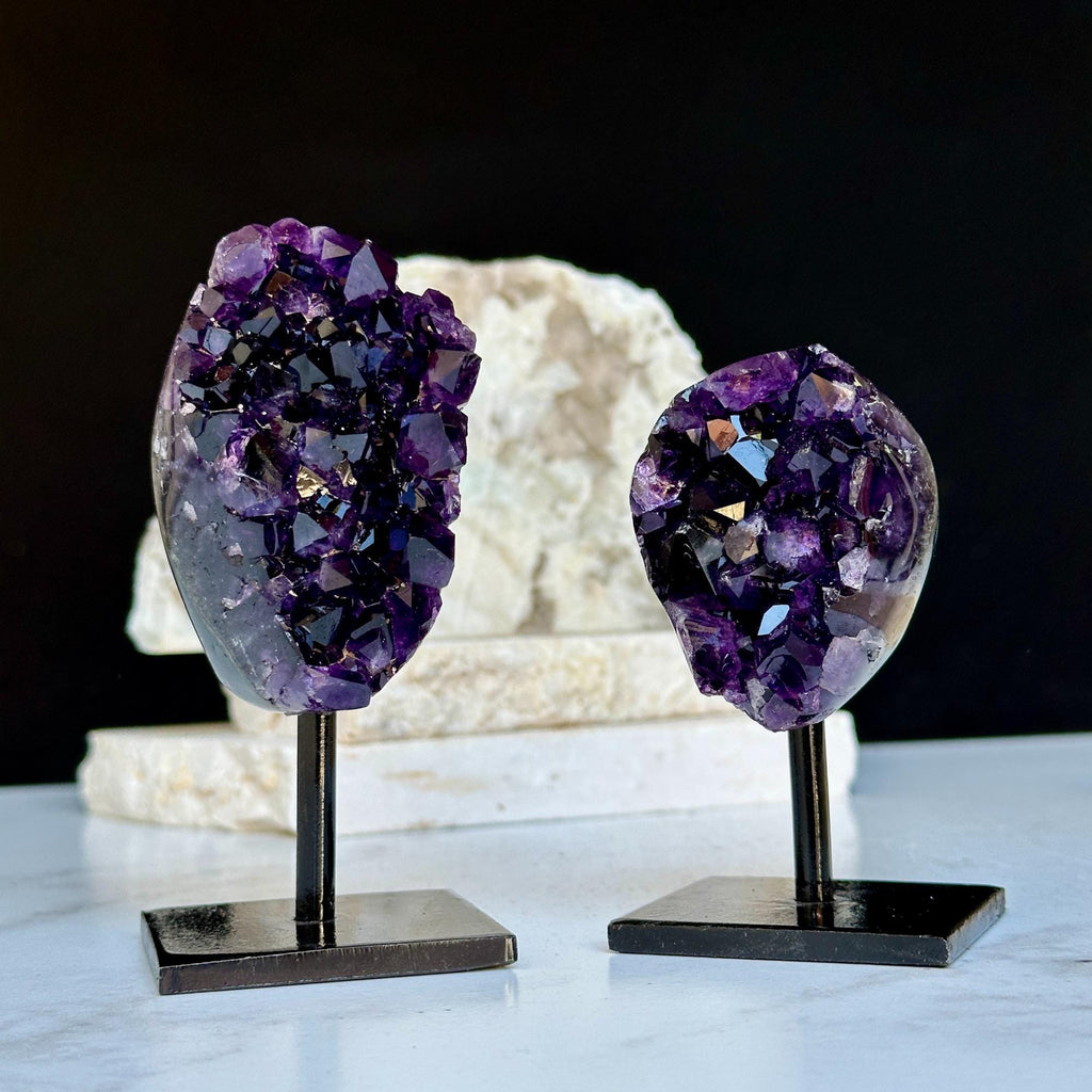 4 Inch Amethyst Crystals on Metal Stand. | | Wiccan Center