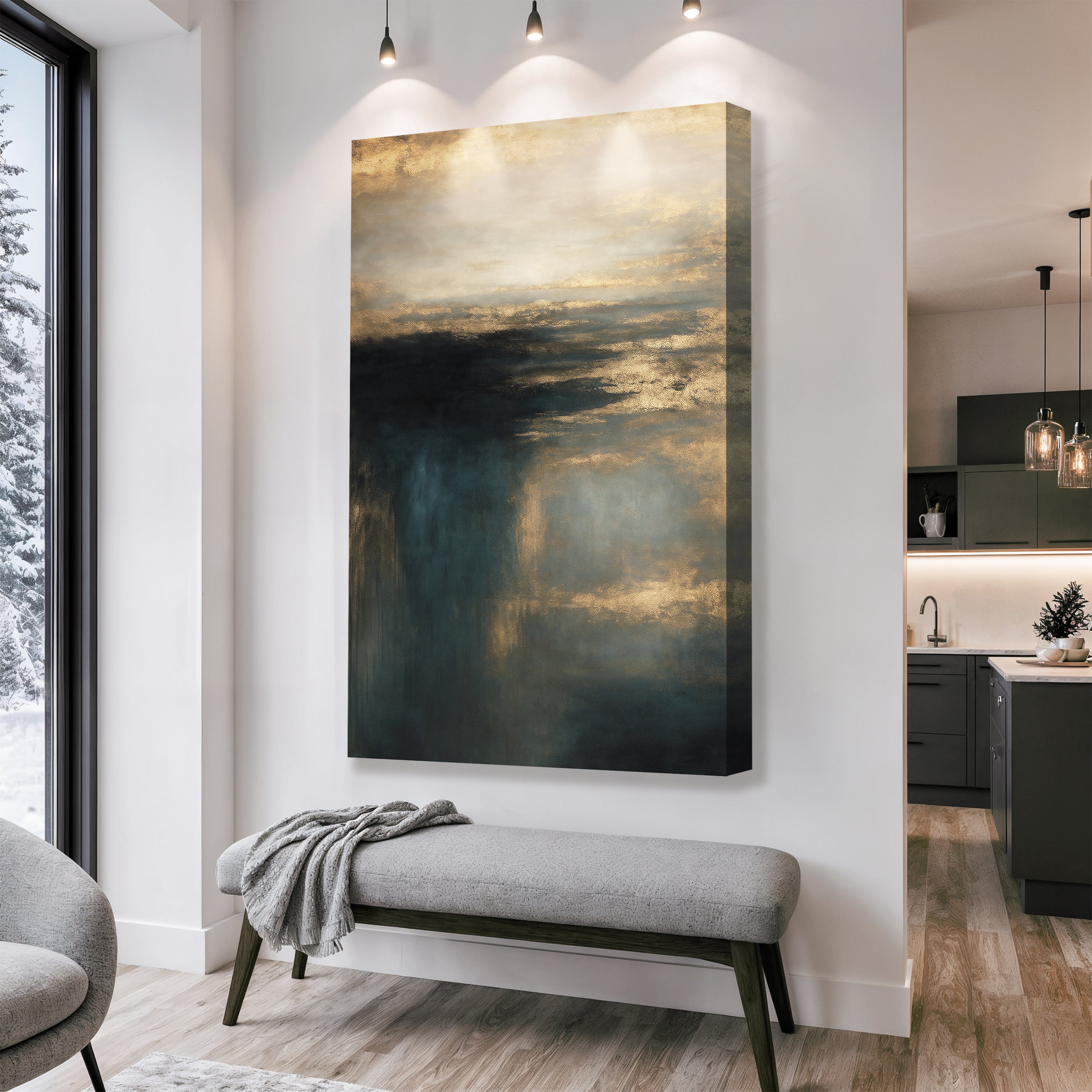 Cloudscape Glimmer Wall Art | Canvas | Wiccan Center
