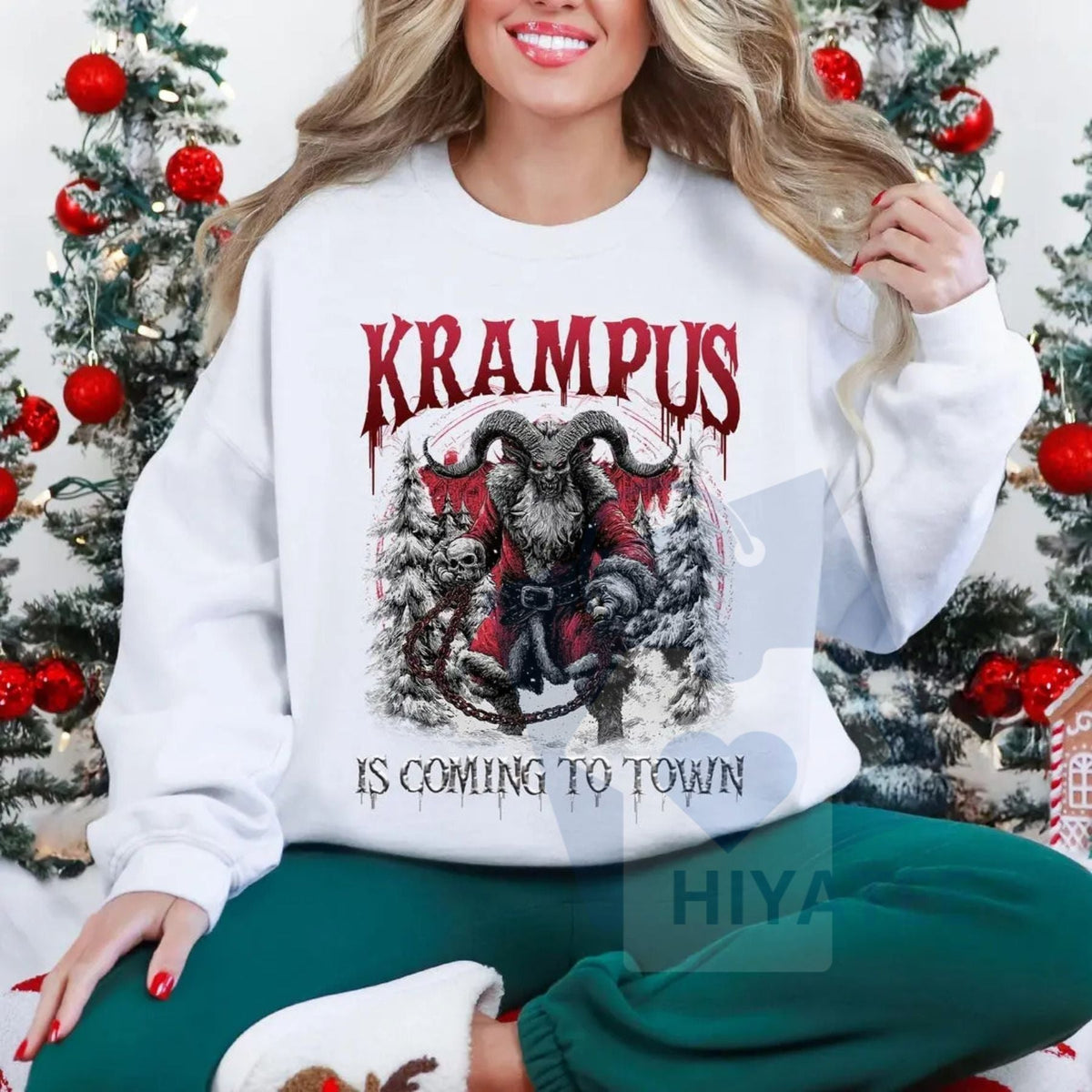 Krampus Is Coming To Town Sweatshirt: Gothic Christmas Shirt | Sweatshirt | Wiccan Center