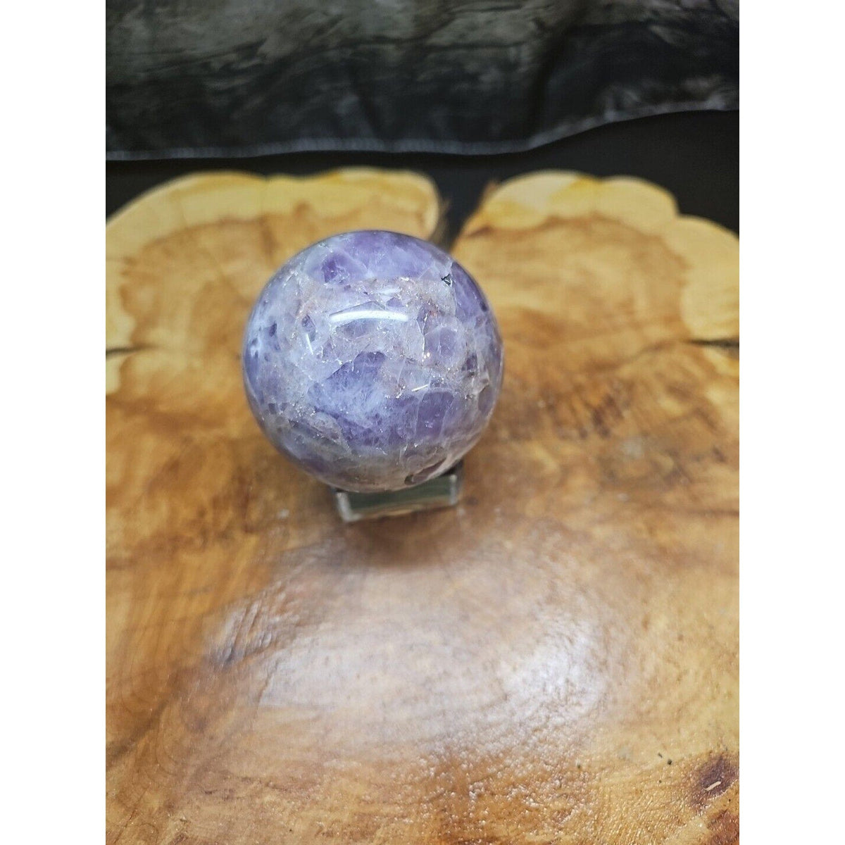 Amethyst Sphere — 65mm with Glass Stand, 1 lb | Crystal Spheres & Eggs | Wiccan Center