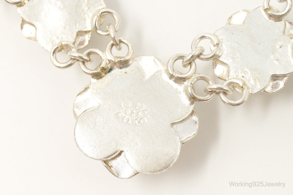 Vintage Mexico 3D Flowers Bloom Sterling Silver Necklace | Jewelry > Necklaces > Pendants | Wiccan Center