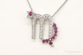Ruby Cubic Zirconia Scorpio Sterling Silver Necklace | Jewelry > Necklaces > Pendants | Wiccan Center