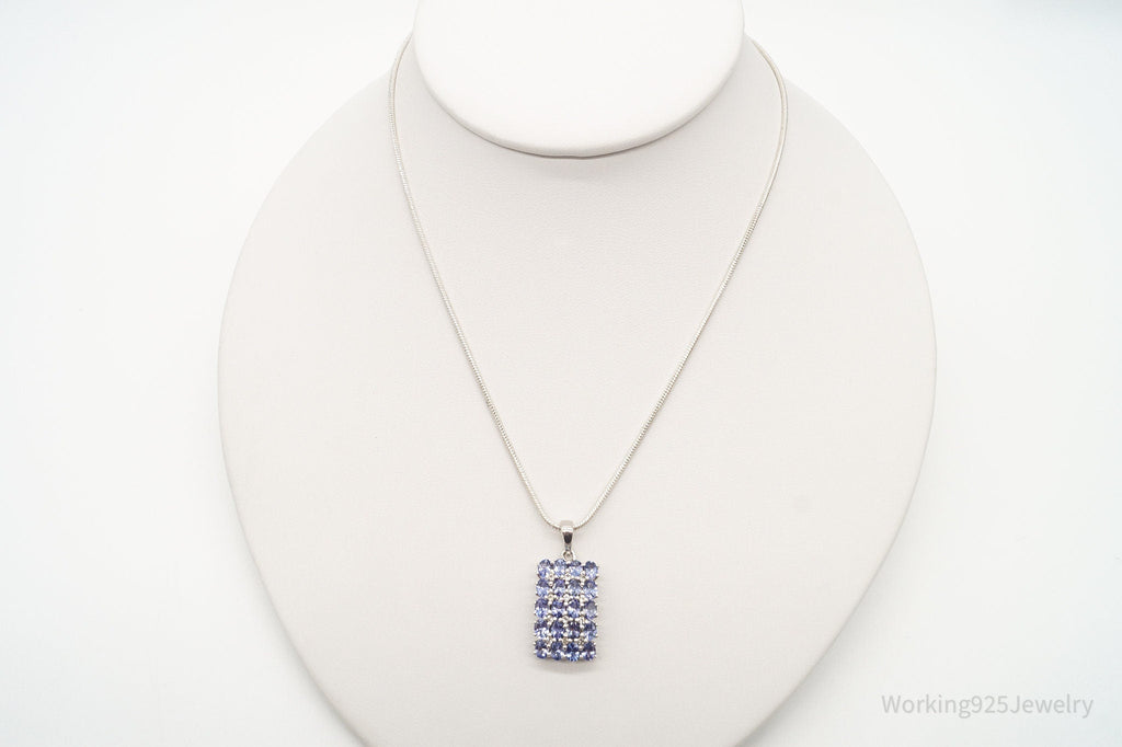 Vintage Designer TGGC Iolite Cubic Zirconia Sterling Silver Necklace | Jewelry > Necklaces > Pendants | Wiccan Center
