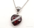 Vintage Designer RP Cubic Zirconia Glass Heart Sterling Silver Necklace | Jewelry > Necklaces > Pendants | Wiccan Center