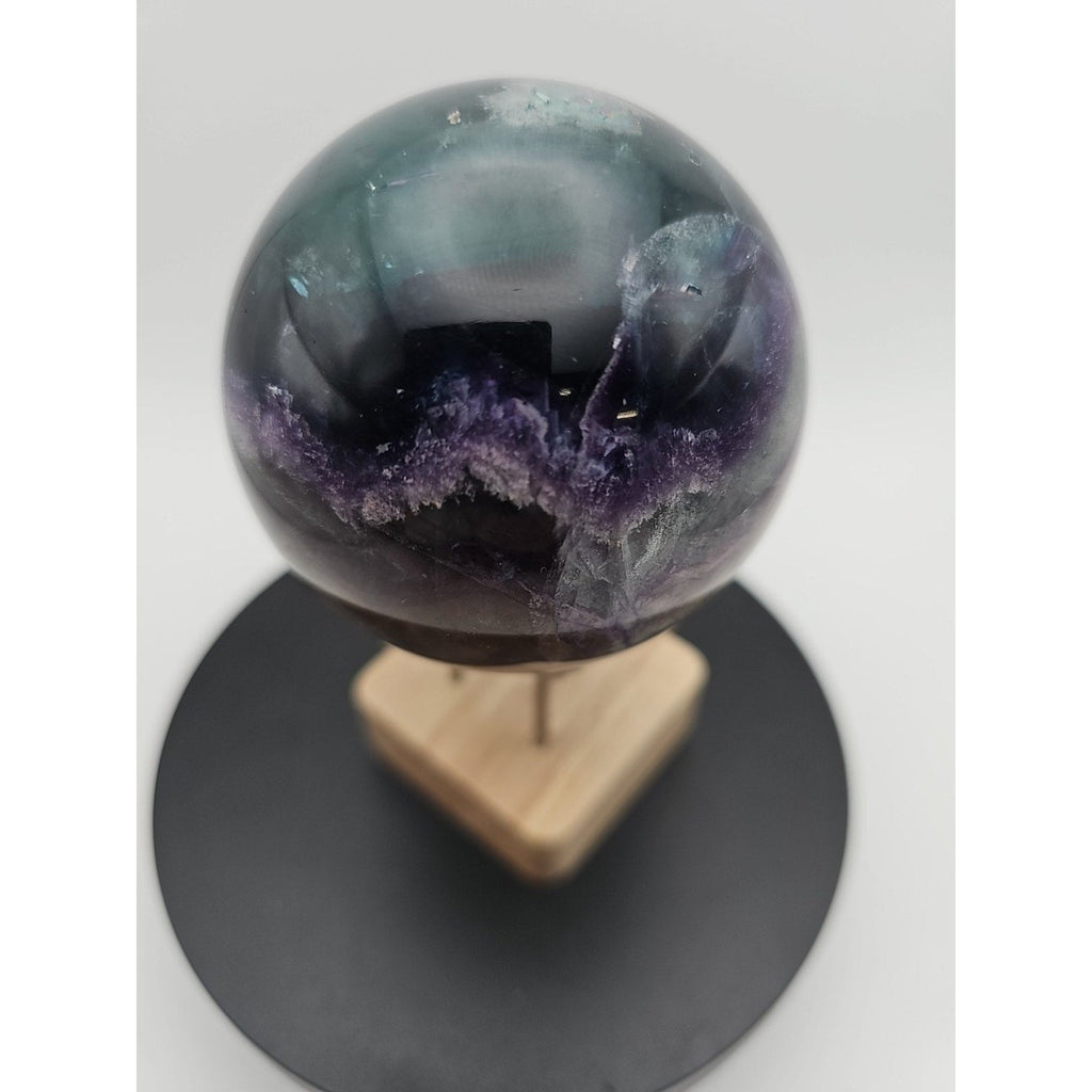 1.5LB Natural Colorful Fluorite Ball Quartz Crystal Energy Sphere crystal | Crystal Spheres & Eggs | Wiccan Center