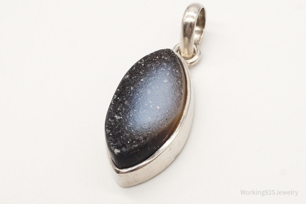 Vintage Large Druzy Quartz Sterling Silver Pendant | Jewelry > Necklaces > Pendants | Wiccan Center