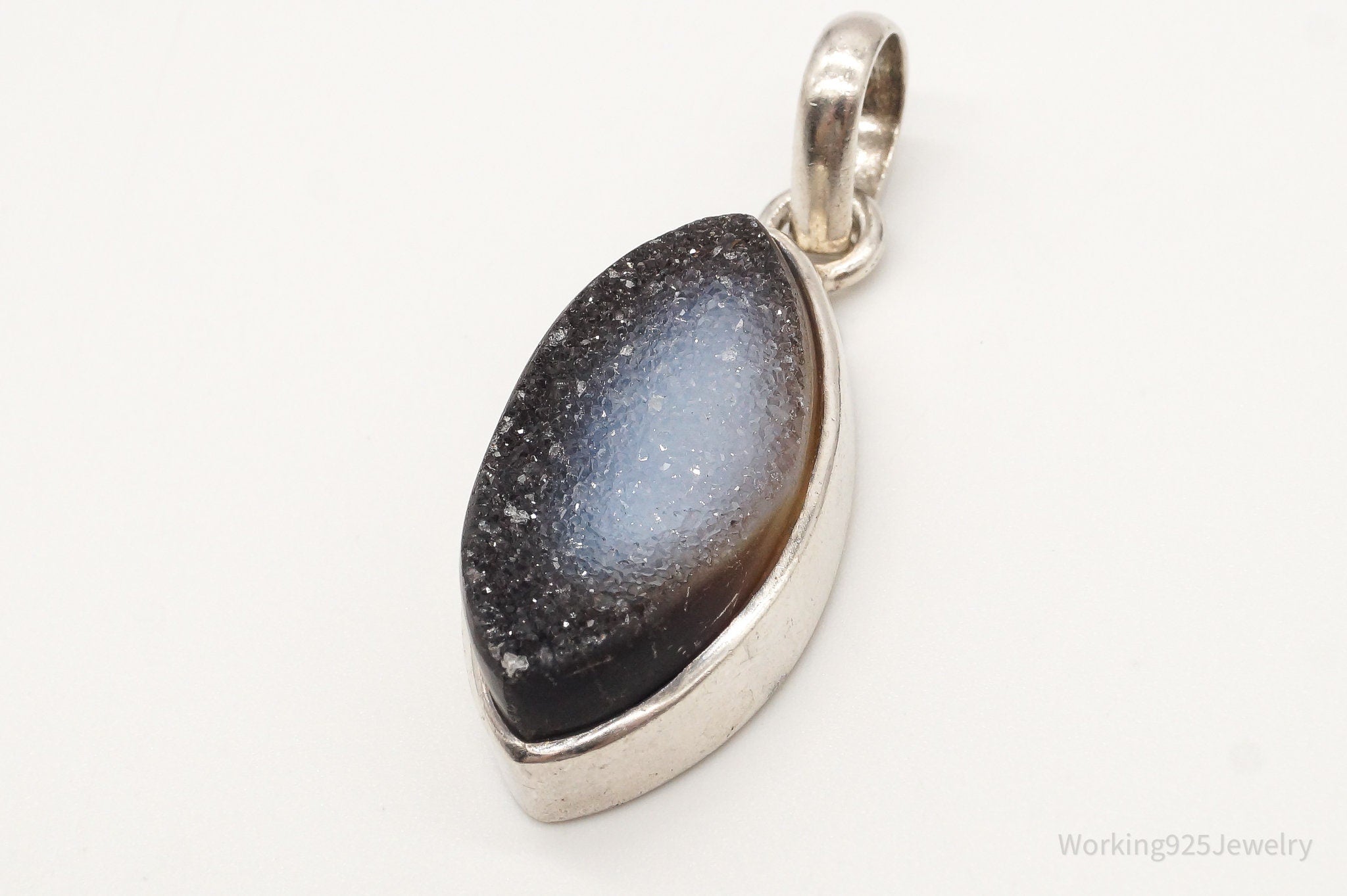 Vintage Large Druzy Quartz Sterling Silver Pendant | Jewelry > Necklaces > Pendants | Wiccan Center