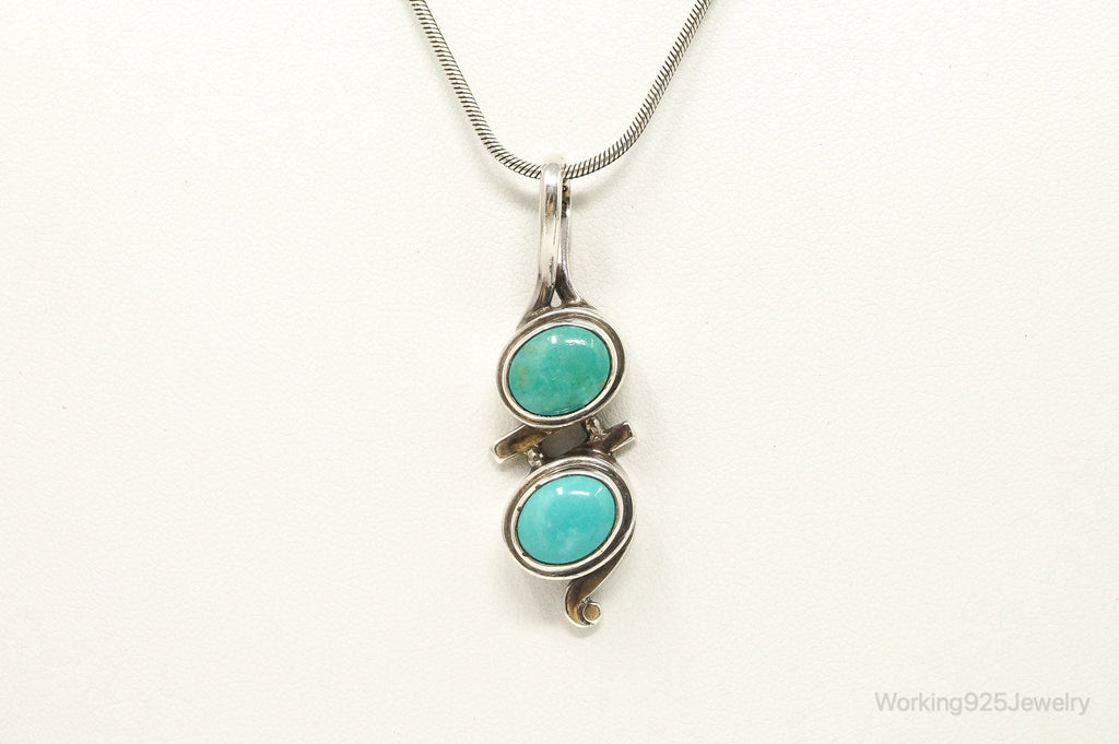 VTG Native American JS Turquoise Sterling Silver Necklace | Jewelry > Necklaces > Pendants | Wiccan Center
