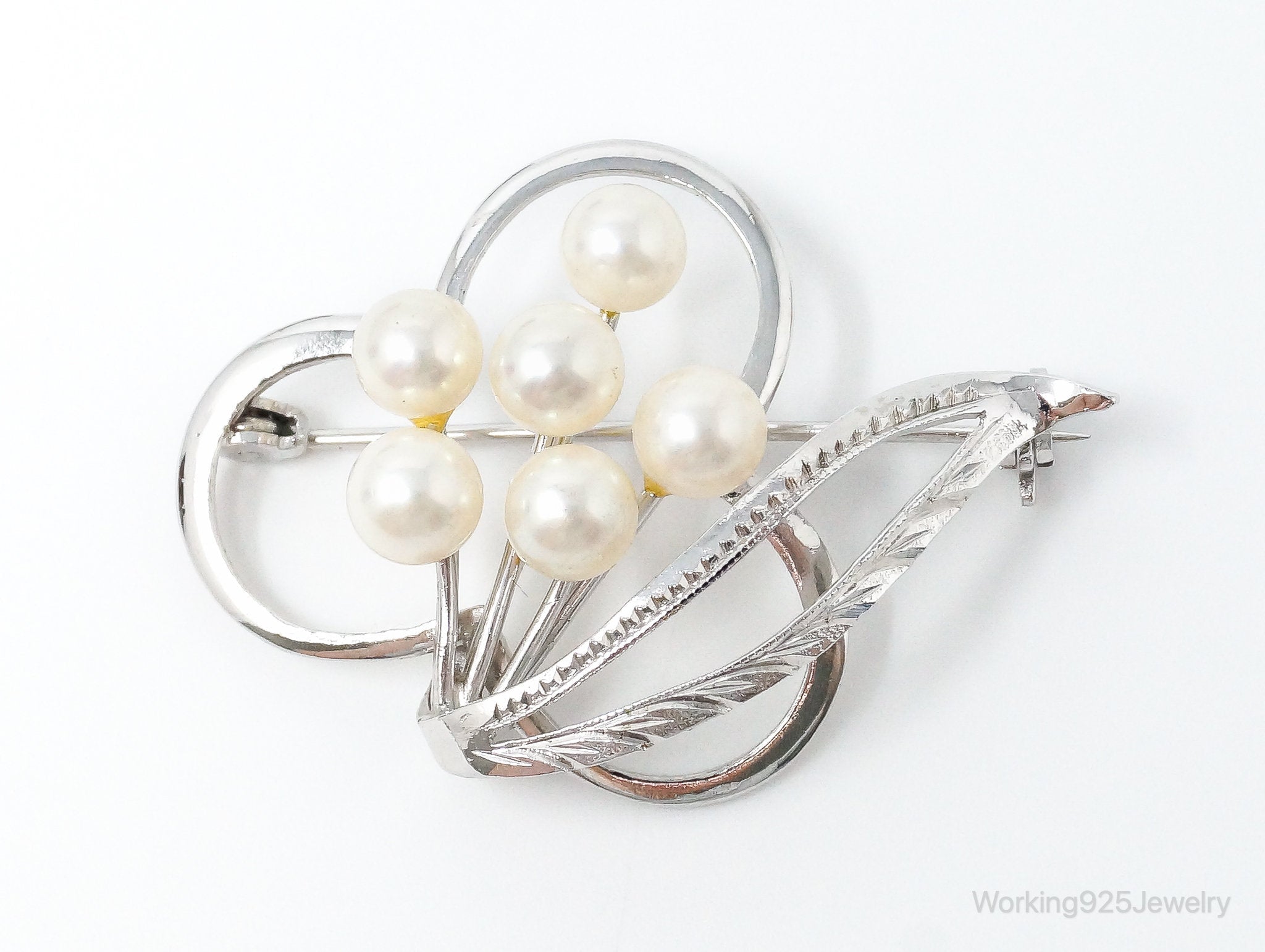 Antique Pearl Sterling Silver Brooch Pin | Jewelry > Brooches, Pins & Clips | Wiccan Center