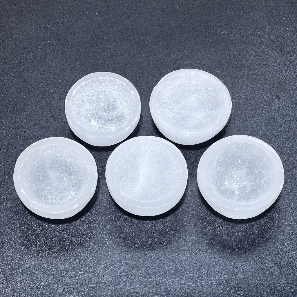 Selenite Satin Spar Crystal Small Bowls (2 Inches) | Home & Living > Spirituality & Religion > Prayer Beads & Charms > Metaphysical Crystals | Wiccan Center