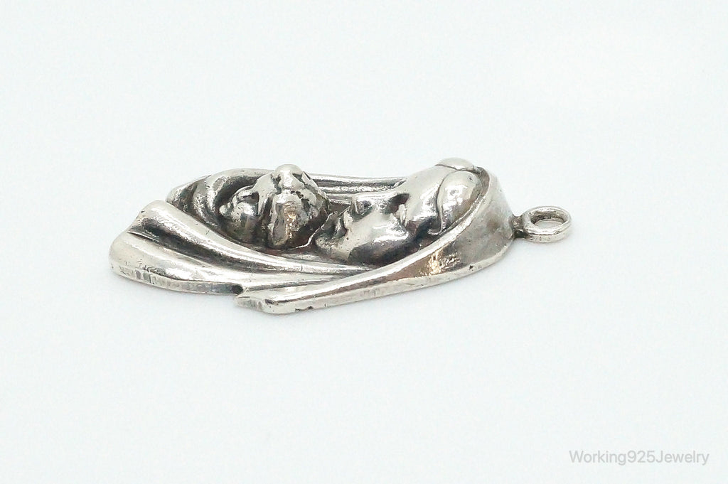 Vintage Mother Mary Baby Jesus Sterling Silver Pendant | Jewelry > Necklaces > Pendants | Wiccan Center