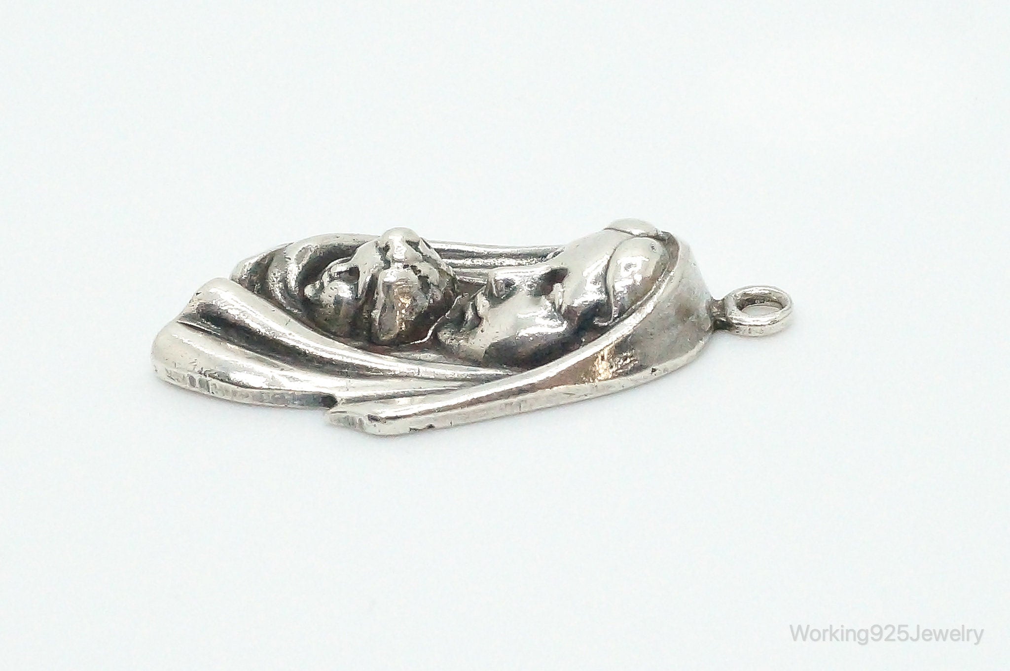 Vintage Mother Mary Baby Jesus Sterling Silver Pendant | Jewelry > Necklaces > Pendants | Wiccan Center