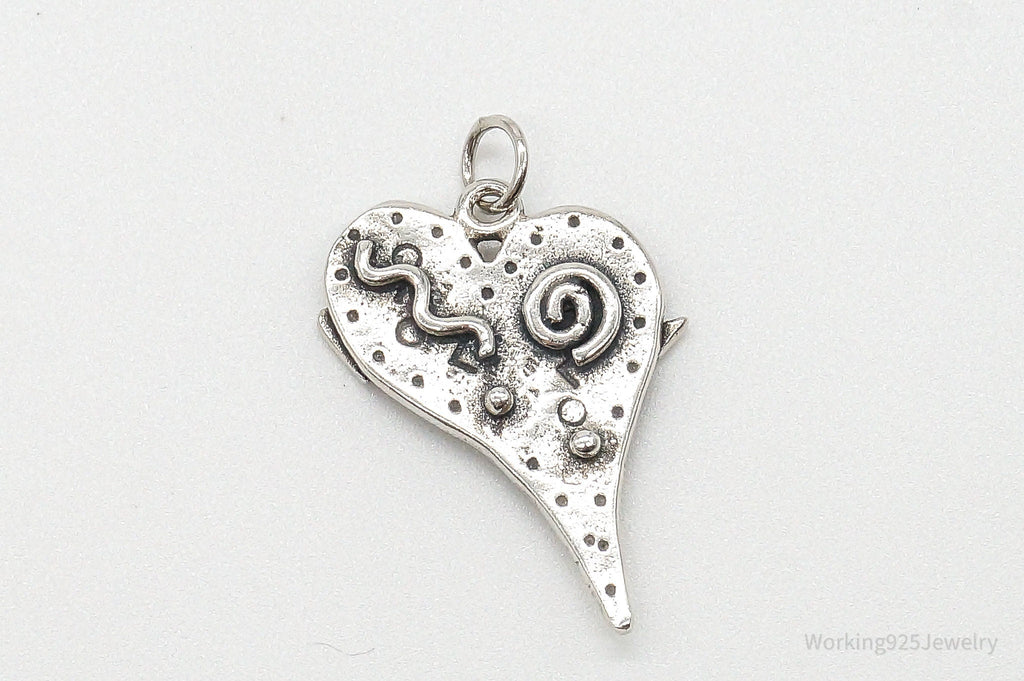 Vintage Artsy Heart Sterling Silver Pendant | Jewelry > Necklaces > Pendants | Wiccan Center