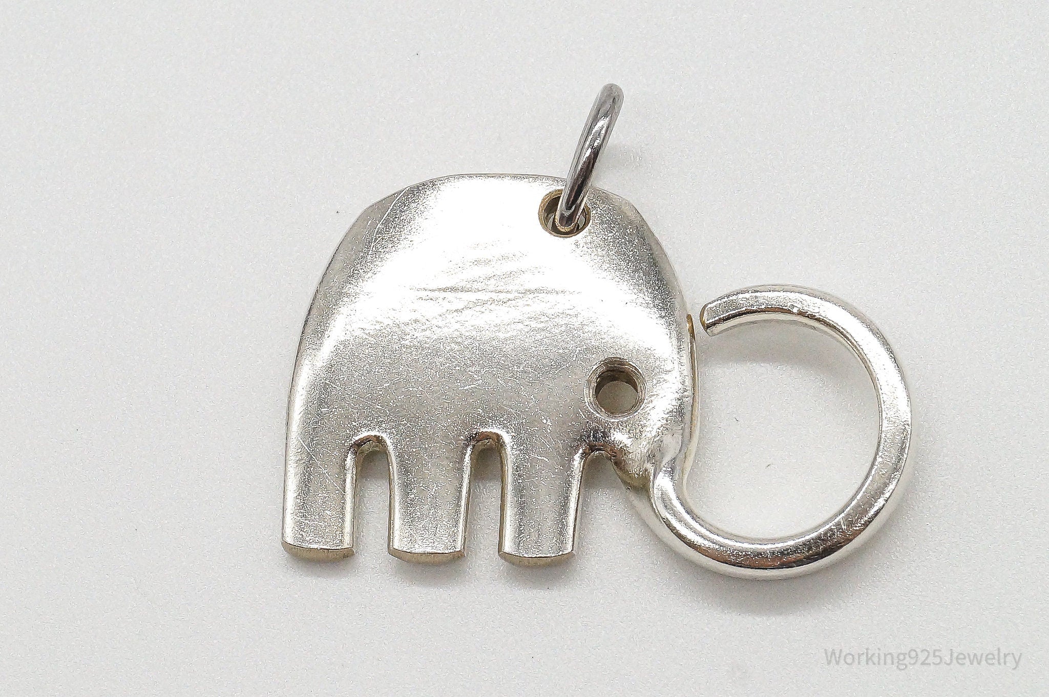 Vintage Elephant Shape Cut Sterling Silver Plated Fork Pendant | Jewelry > Necklaces > Pendants | Wiccan Center