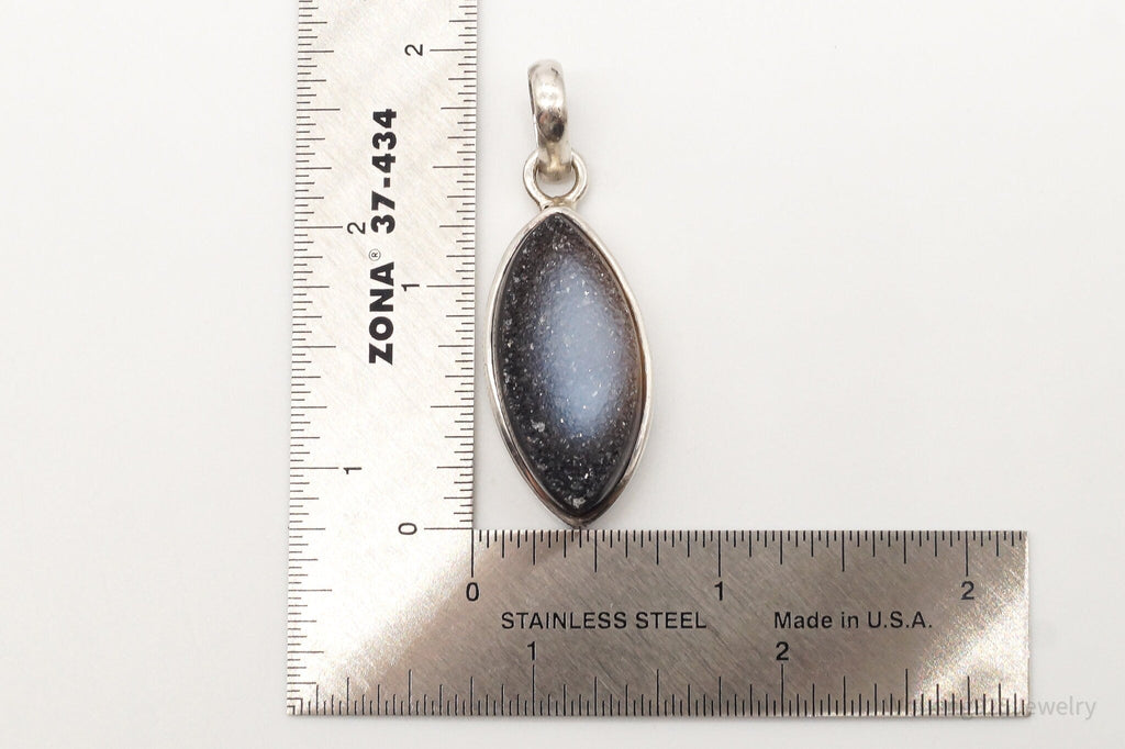 Vintage Large Druzy Quartz Sterling Silver Pendant | Jewelry > Necklaces > Pendants | Wiccan Center