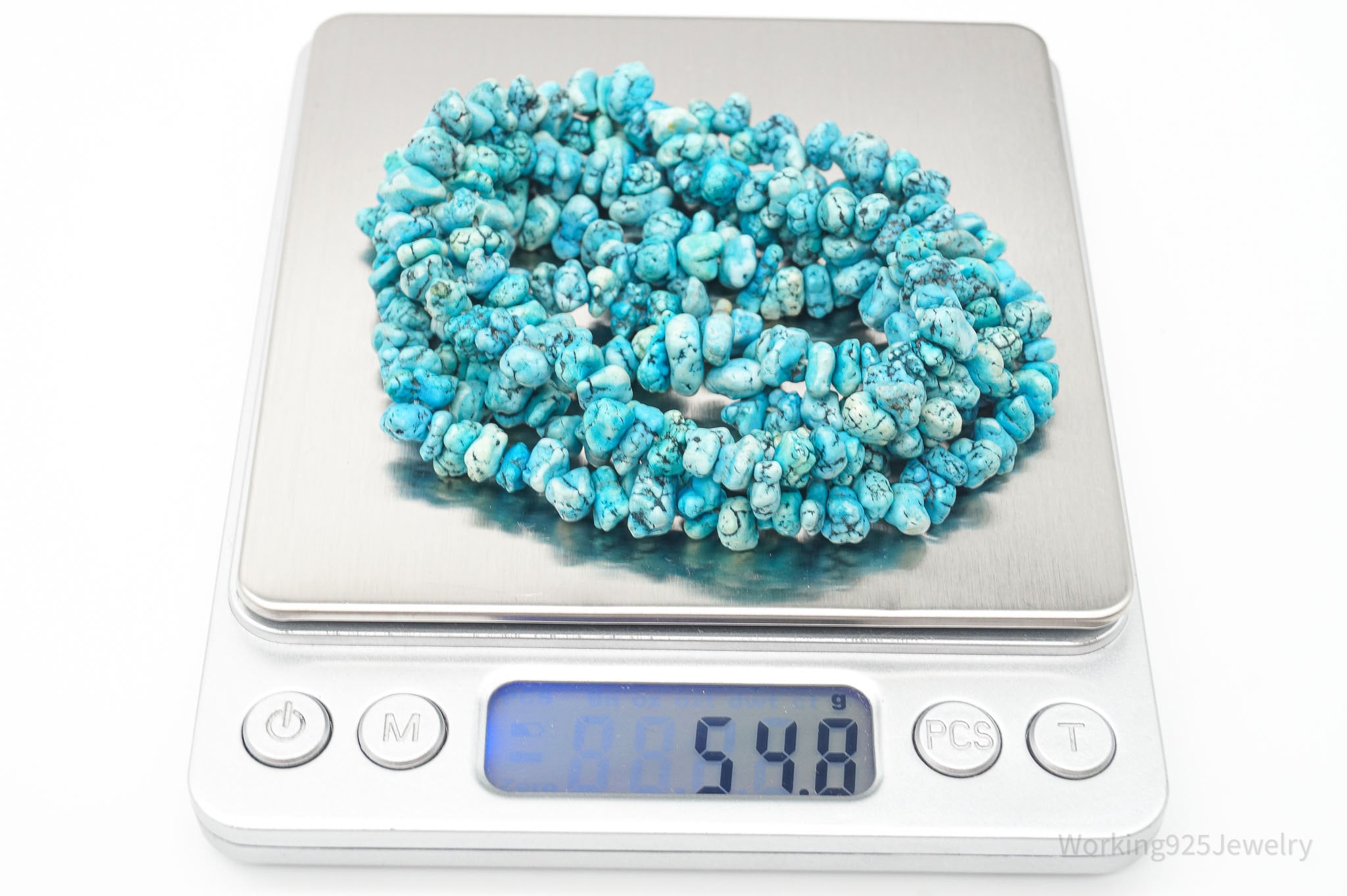 Long Vintage Southwestern Turquoise Nugget Beads String Necklace 36" | Jewelry > Necklaces > Pendants | Wiccan Center