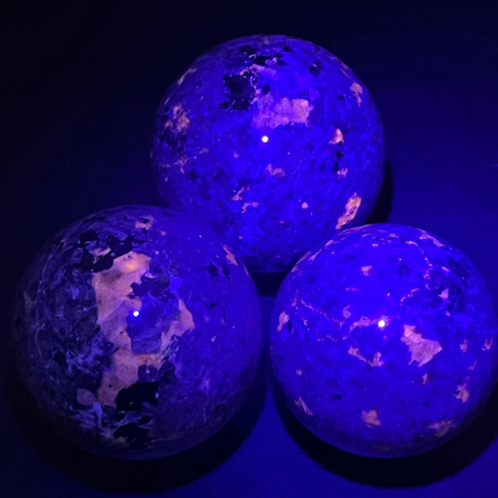 Large Syenite Polished Spheres (UV Reactive) Wholesale Carvings | Home & Living > Home Decor > Home Accents > Rocks & Geodes | Wiccan Center