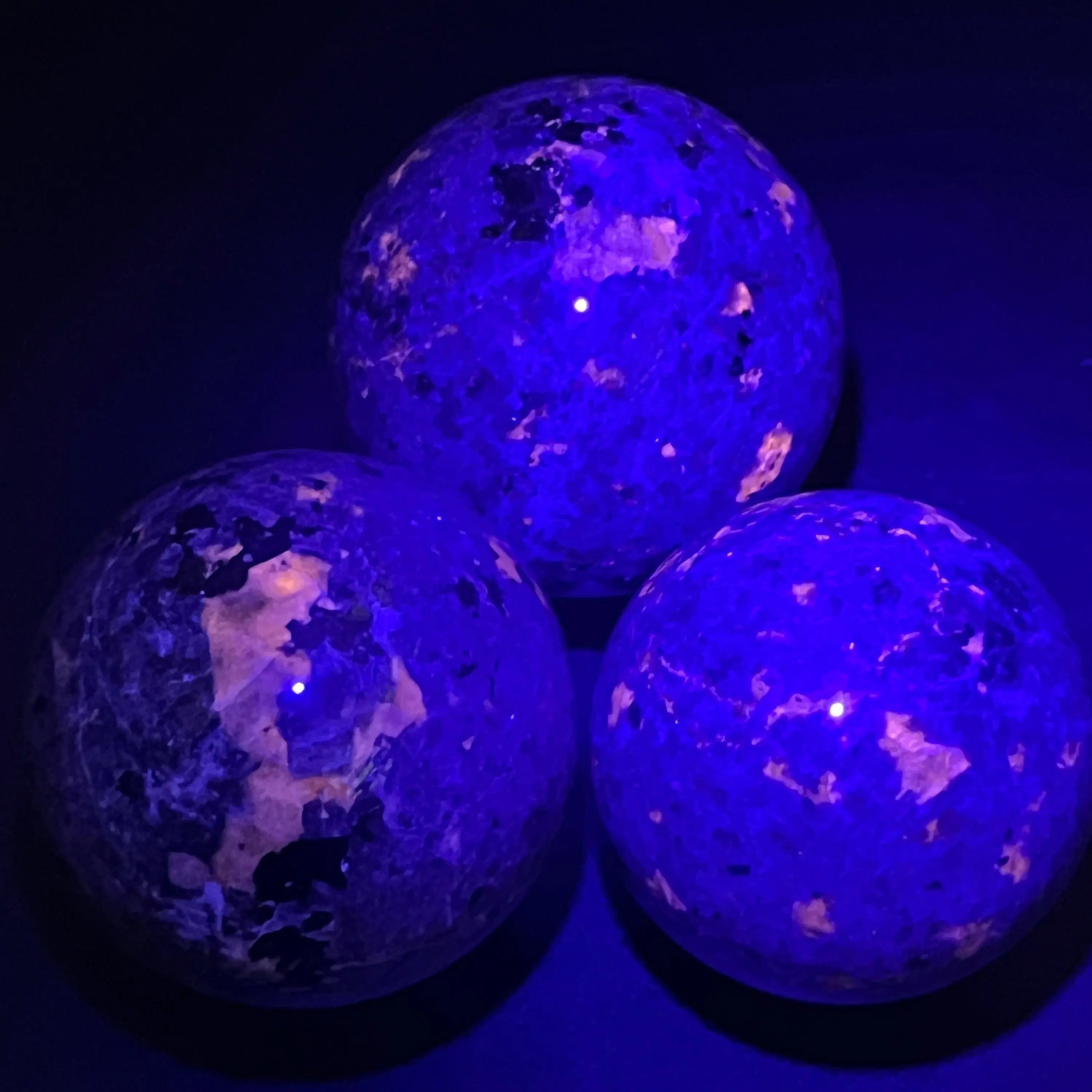 Large Syenite Polished Spheres (UV Reactive) Wholesale Carvings | Home & Living > Home Decor > Home Accents > Rocks & Geodes | Wiccan Center