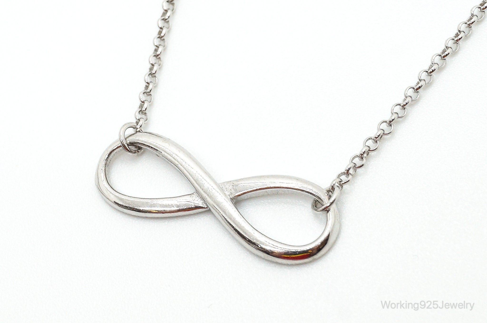 Vintage Infinity Symbol Sterling Silver Necklace | Jewelry > Necklaces > Pendants | Wiccan Center