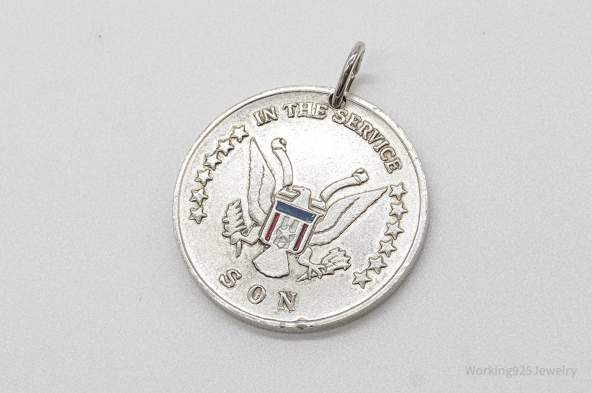 Rare Vintage Coro WWII In The Service Son Sterling Silver Pendant | Jewelry > Necklaces > Pendants | Wiccan Center