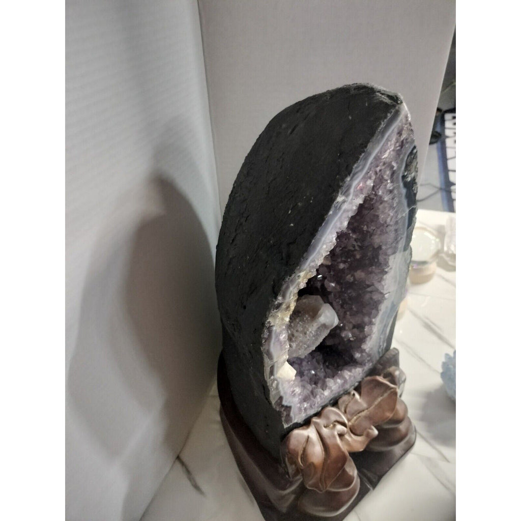 Large Natural Amethyst Geode Quartz Cluster — 31.12 lbs, Statement Specimen | CrystalCloud Company | Geodes & Clusters | Wiccan Center