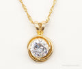 Vintage Gold Vermeil Cubic Zirconia Sterling Silver Necklace | Jewelry > Necklaces > Pendants | Wiccan Center