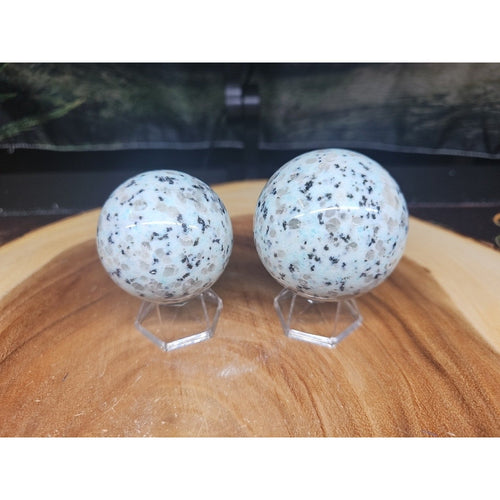 2Pcs A Set Of Natural Quartz Crystal Jasper Sphere Ball Polished 50-60mm &stand | Crystal Spheres & Eggs | Wiccan Center