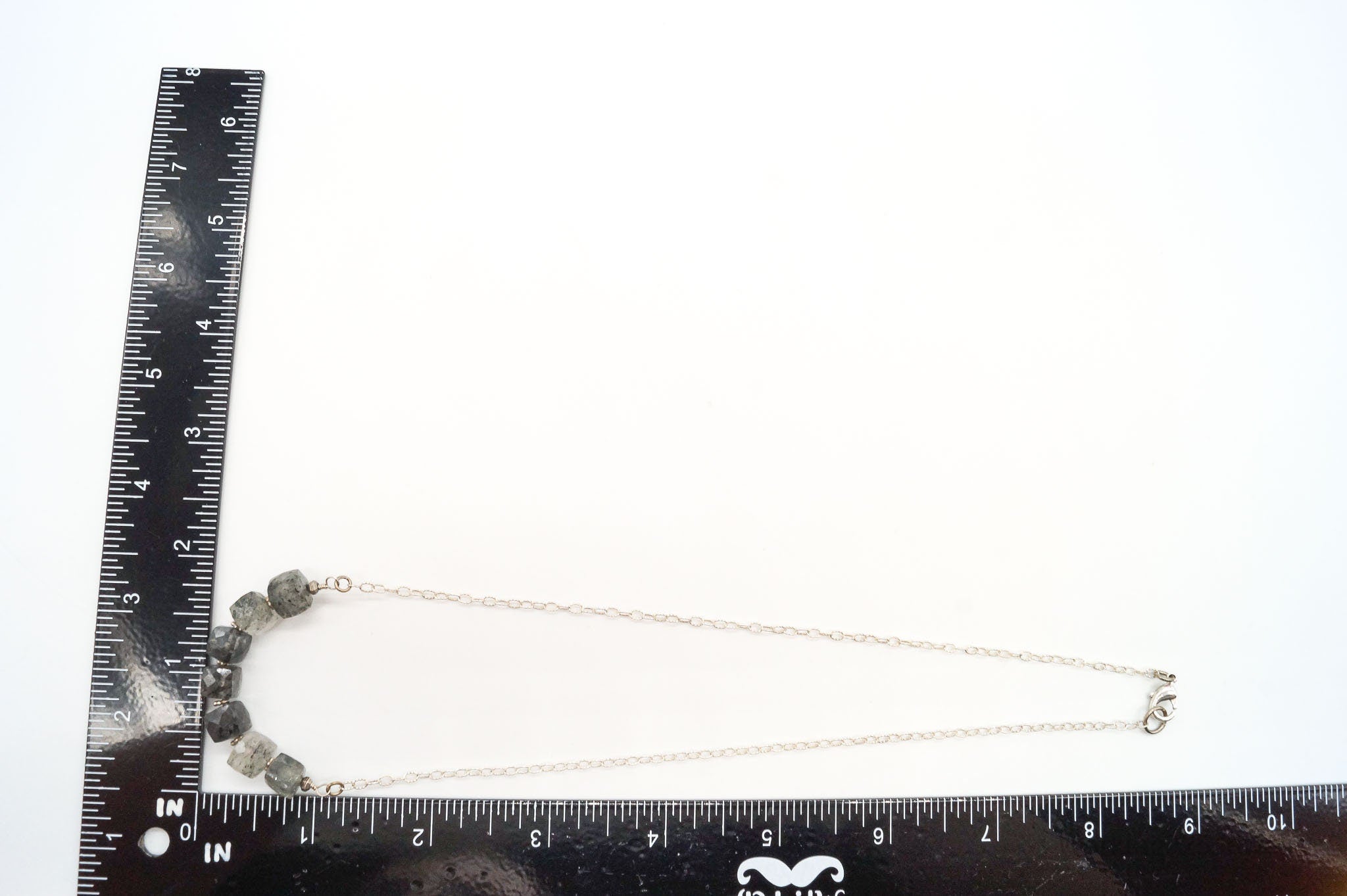 Vintage Spotted Quartz Bead Silver Chain Link Necklace | Jewelry > Necklaces > Pendants | Wiccan Center