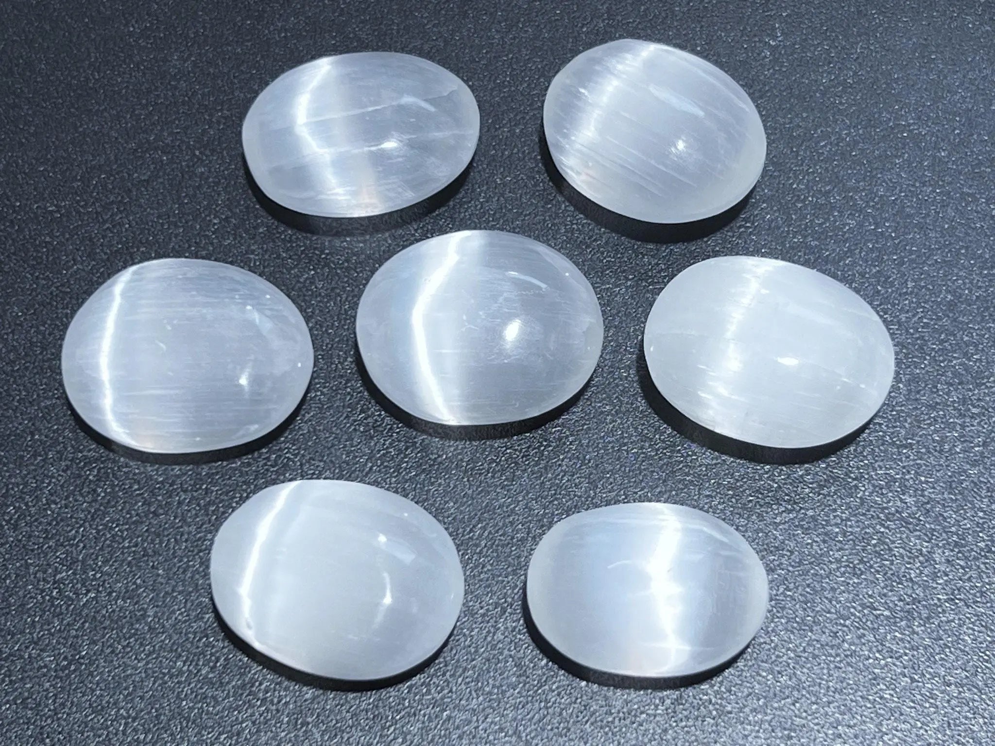 Selenite Crystal Mini Small Palm Stone Orb Carving Wholesale Bulk Gemstone Lot | Home & Living > Spirituality & Religion > Prayer Beads & Charms > Metaphysical Crystals | Wiccan Center