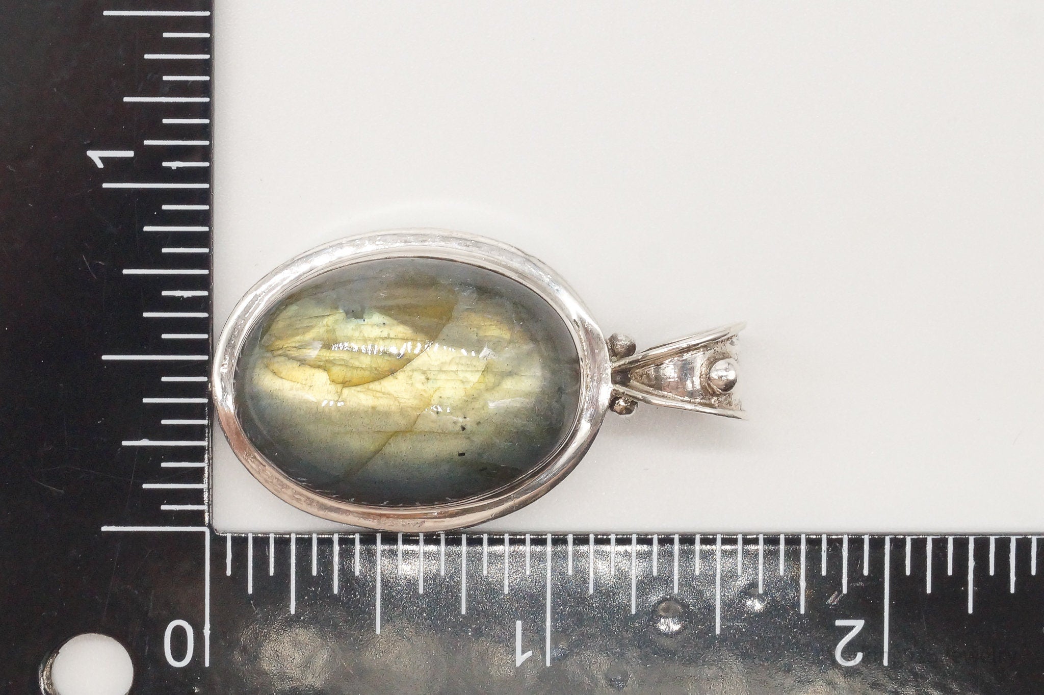 Vintage Large Labradorite Sterling Silver Pendant | Jewelry > Necklaces > Pendants | Wiccan Center