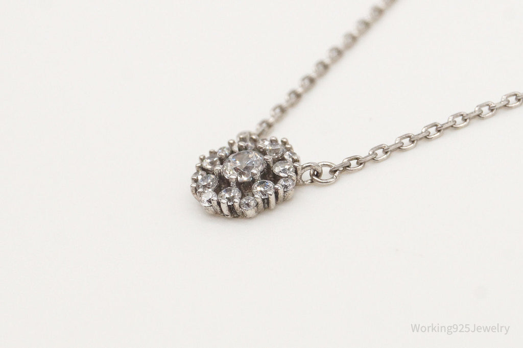 Vintage Cubic Zirconia Sterling Silver Necklace | Jewelry > Necklaces > Pendants | Wiccan Center