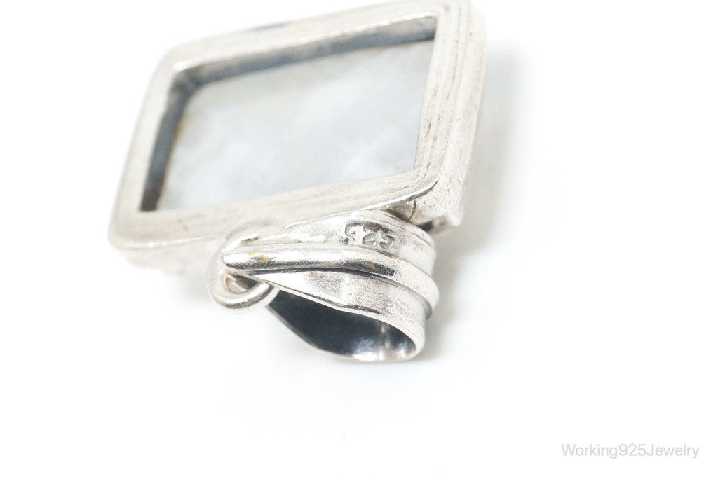 Vintage Large Moonstone Sterling Silver Necklace Pendant | Jewelry > Necklaces > Pendants | Wiccan Center