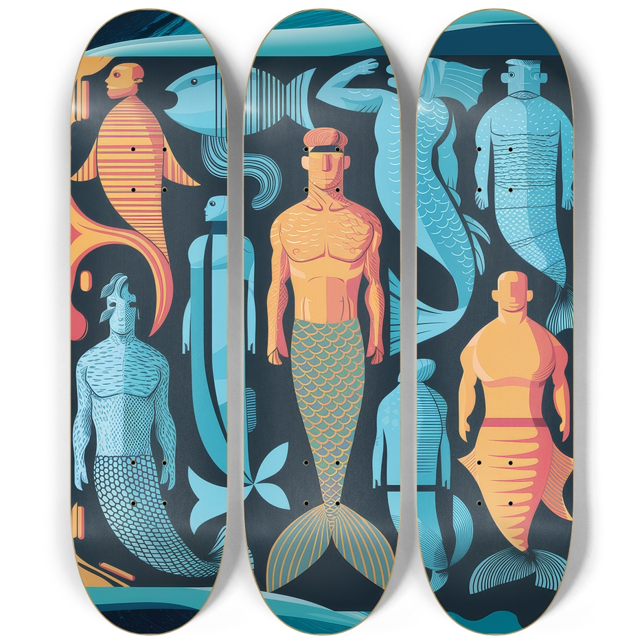 Marine Kin Skateboard Set – 3-Piece Ocean Art Series | Skateboard | Wiccan Center